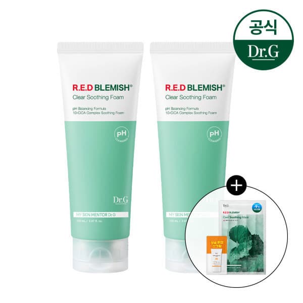 닥터지공식스토어 닥터지 약산성 레드 블레미쉬 클리어 수딩 폼클렌징 150ml - 최저가 25,620원