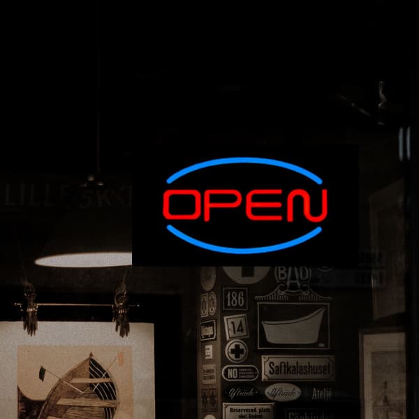 아리조명 카페 안내판 네온 LED 오픈 사인