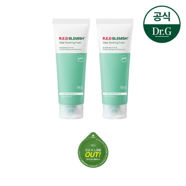 롯데아이몰 닥터지 약산성 레드블레미쉬 클리어 수딩 폼 150ml 1+1 - 최저가 21,680원
