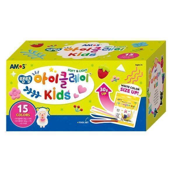 아모스공식스토어 탱탱 아이클레이 15색 세트 50g 14색 80g 흰색