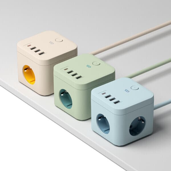 오아월드 큐브 멀티탭 PD35 4000W USB C타입 3구 어댑터