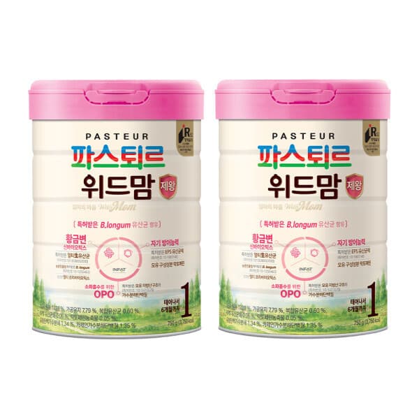 롯데푸드-스타배송 파스퇴르 위드맘 제왕 분유 1단계 750g 2개