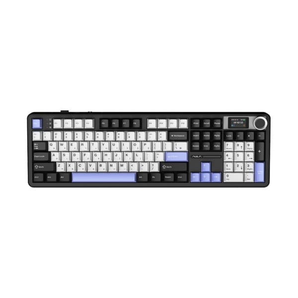 브라보세컨즈 AULA F108Pro 유무선 기계식키보드 오로라 블랙 저소음 - 최저가 89,000원