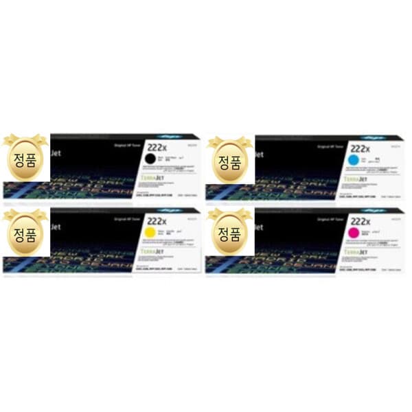 TGIC공식수입사-대진 HP정품토너 222X (W2220X W2221X W2222X W2223X) 4색세트 3203DN 3203DW 3303fdn 3303fdw 3303sdw - 최저가 610,000원