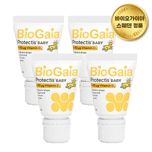 더코랩 바이오가이아 유산균 비타민D 튜브형 10ml 이지드롭 4개 스웨덴정품