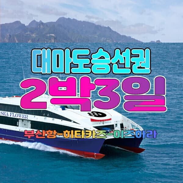 범서여행사 대마도 왕복승선권 2박3일