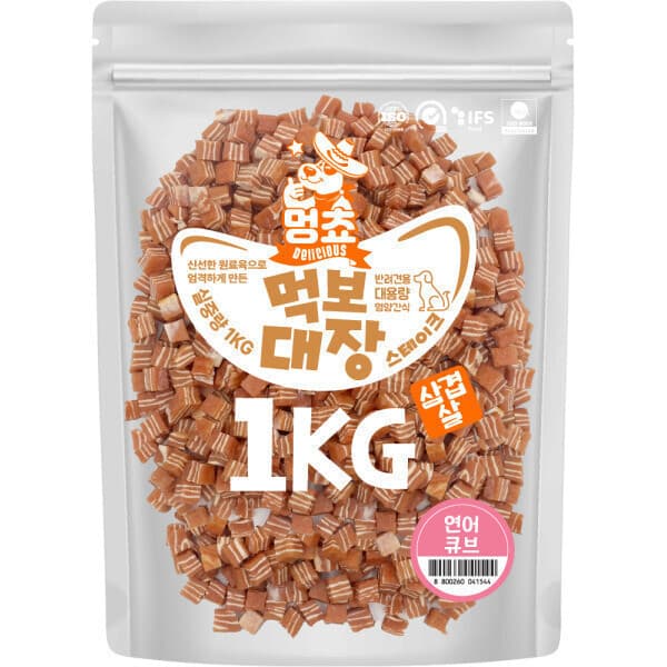 neocom 멍쵸 먹보대장 삼겹살스테이크 연어큐브 1kg - 최저가 14,600원