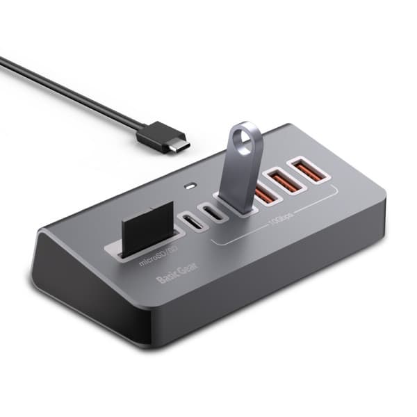 GN스토어 버티컬 C타입 USB 8in1 멀티 허브 SD카드 리더