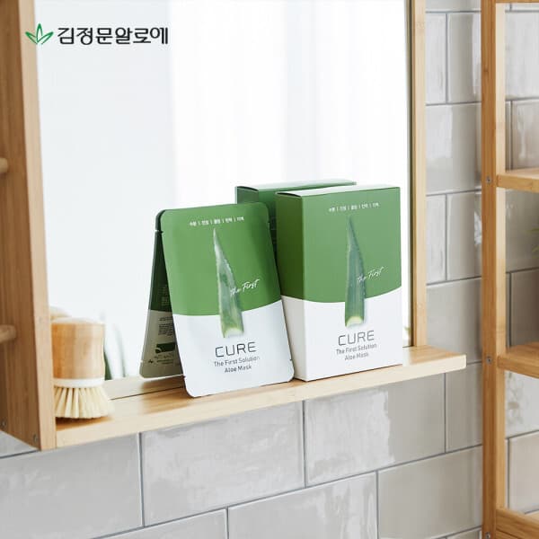 스타배송_헬스뷰티몰 김정문알로에 큐어 더 퍼스트 솔루션 알로에 마스크 10매 - 최저가 38,420원