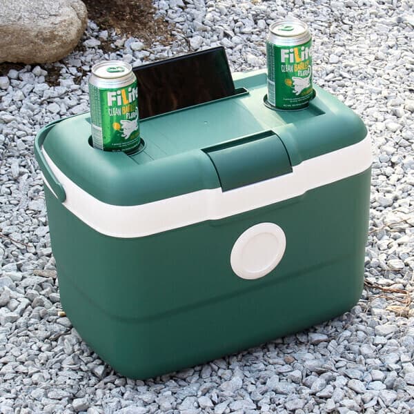 OLIVING 테이블형 아이스박스 25L 보냉 아이스쿨러 실리콘패킹 - 최저가 35,900원