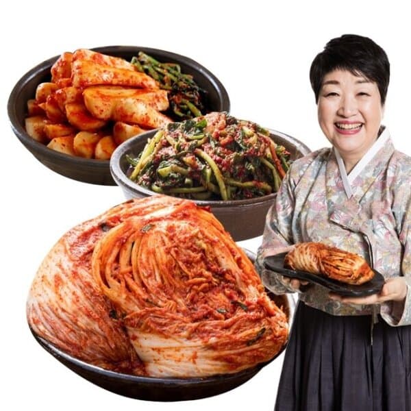 쇼핑엔티 한복선의 풍미가득 김치세트 포기6kg 총각2kg 열무2kg