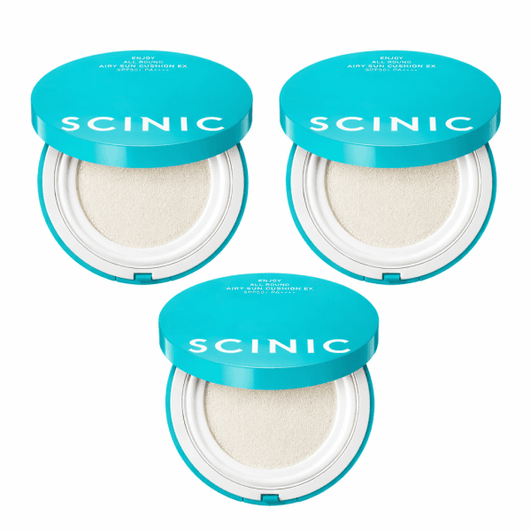싸이닉(본사직영) 싸이닉 엔조이 에어리 촉촉 빅선쿠션 SPF50+ PA++++ 톤업 쿨링 무기자차 3개 - 최저가 30,100원