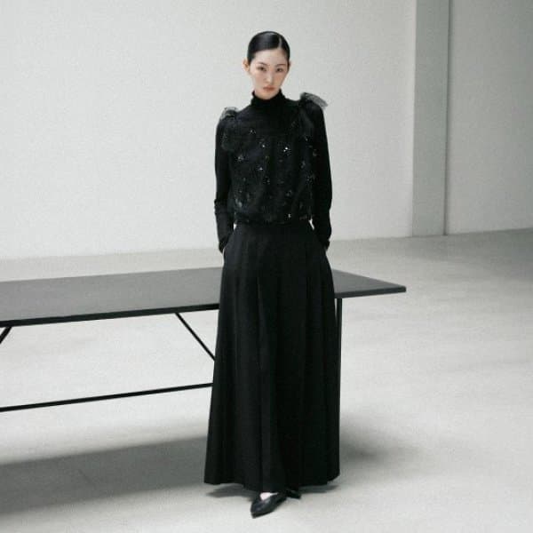 GS_SHOP_TV 르네크루 25FW 울 플리츠 와이드팬츠