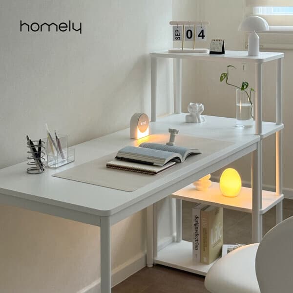 Homely_홈리 노트르 화이트 오피스 컴퓨터 책상 600/800/1000/1200/1400