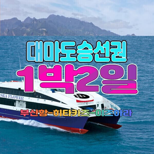 범서여행사 대마도여행 일본 대마도배편 1박2일 왕복승선권 씨플라워호