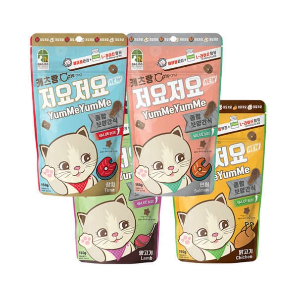 아지유통1 캐츠랑 저요저요 150gx10개 고양이 헤어볼 보양간식