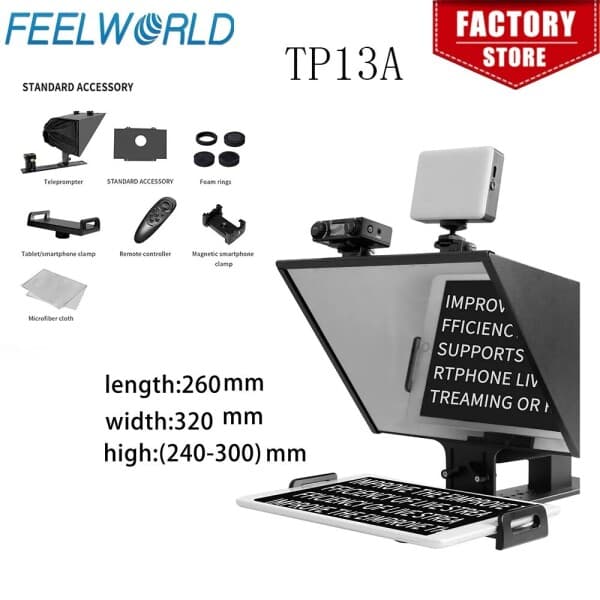 에코르망 FEELWORLD TP13A 휴대용 13인치 텔레프롬프터 - 최저가 264,030원