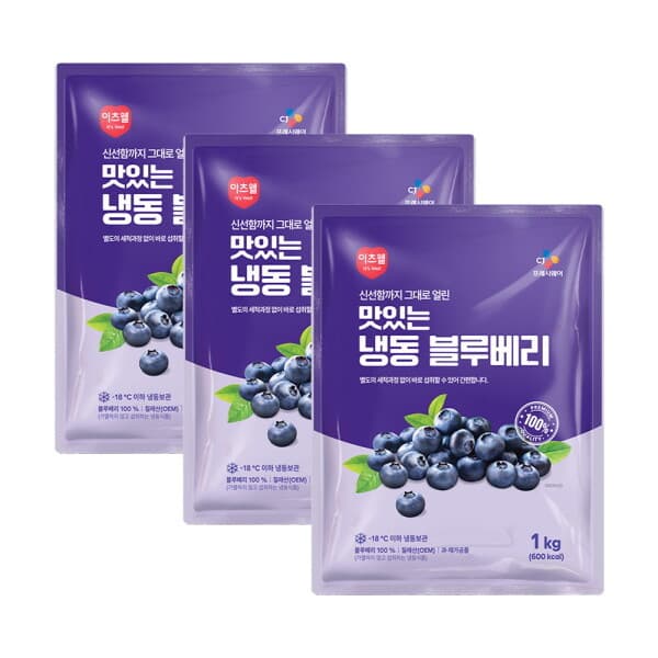 롯데아이몰 씨제이프레쉬웨이 이츠웰 냉동블루베리 1kg x 3개