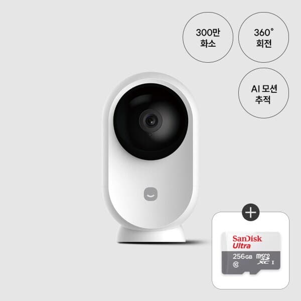 롯데 원티비 헤이홈 스마트 홈카메라 Egg Pro+ 256GB 메모리카드