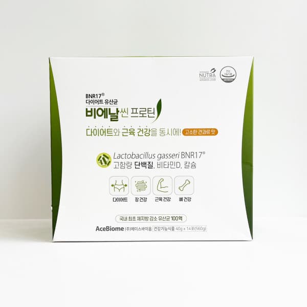 산창비 다이어트 유산균 비에날씬 프로틴 40g x 14포 - 최저가 34,950원