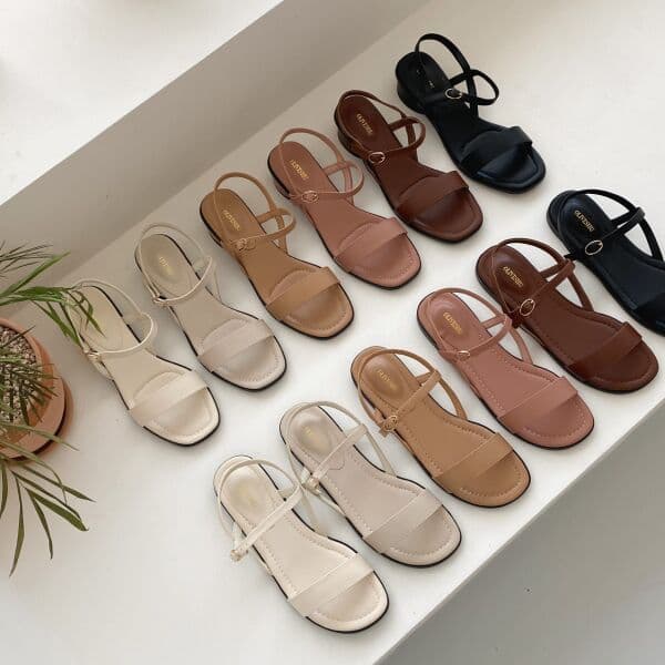 brich 발편한 푹신 쿠션 스트랩 여성 샌들 힐 1cm 4cm - 최저가 21,910원