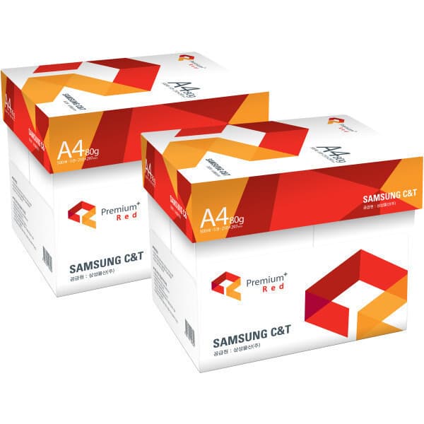 페이퍼프랜드 삼성 레드 A4용지 80g 5000매 - 최저가 43,300원