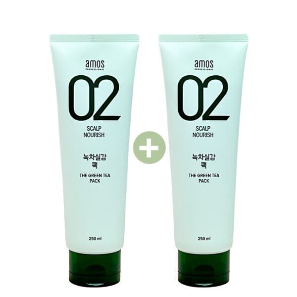보담퓨어 아모스 02 녹차실감 팩 250ml 2개 세트