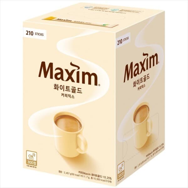 태풍몰 맥심 화이트골드 커피믹스 210T