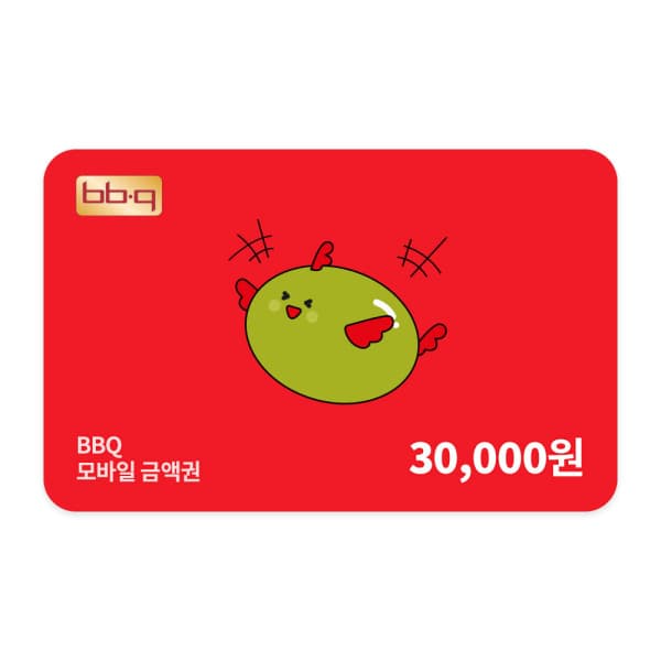 쿠프마케팅 (BBQ) BBQ 모바일금액권 3만원권 - 최저가 30,000원
