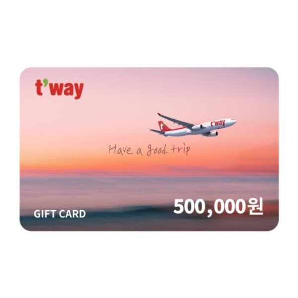 쿠프마케팅 티웨이항공 기프트카드 50만원권 - 최저가 482,500원