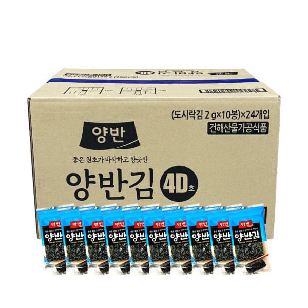 푸드올마켓 동원 양반김 4D호 240봉 2g×10봉×24입