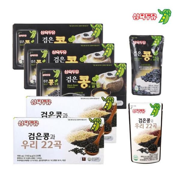 롯데 홈쇼핑 삼육두유 검은콩과 칼슘 60팩 + 검은콩과 우리22곡 40팩 총 100팩