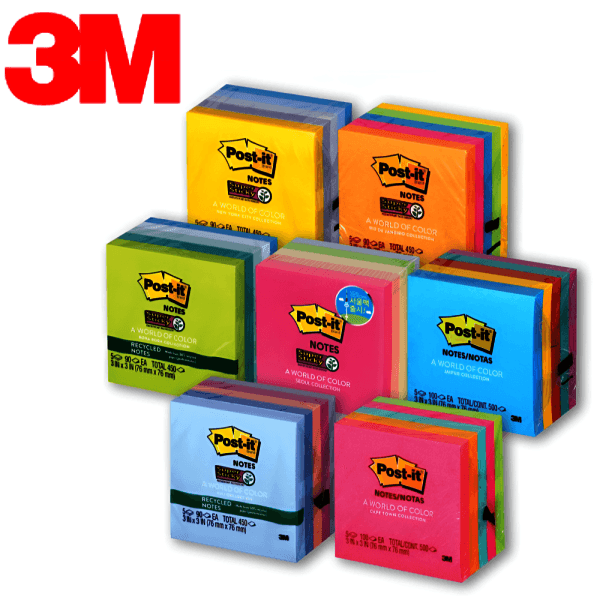 서연ss몰 3M 포스트잇 도시컬렉션 76X76mm 대용량 슈퍼스티키 5가지 색상 - 최저가 7,920원