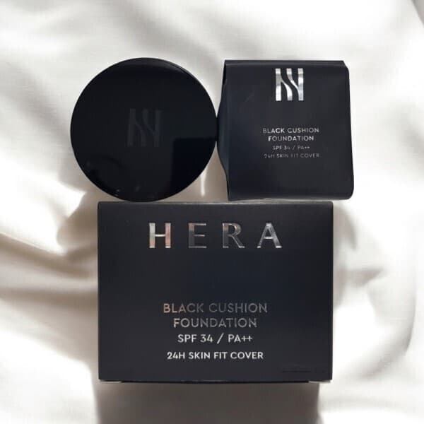 백설공주는화장빨 HERA 헤라 블랙 쿠션 파운데이션 15g - 2개 (본품+리필)
