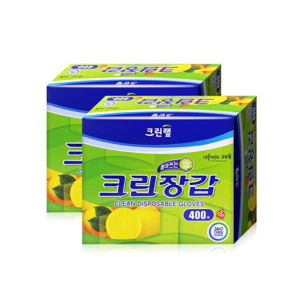 너만아는잡화점2 크린랩 위생장갑 400매 x 2개 일회용