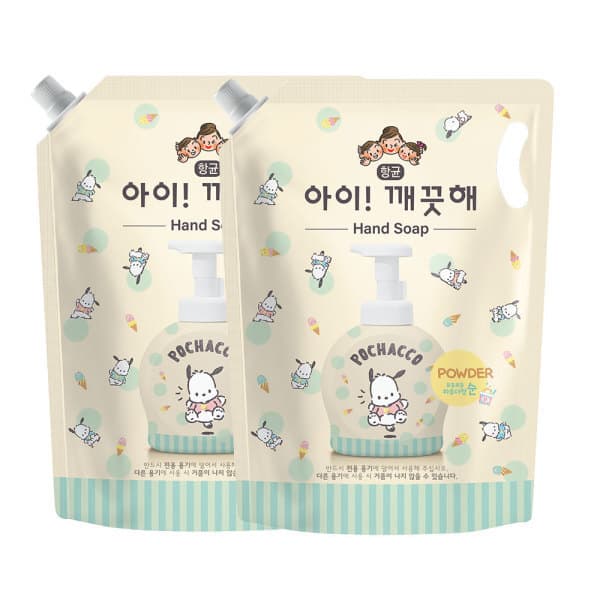 라이온코리아 아이깨끗해X포차코 핸드워시 순향 리필 1.8L 2개