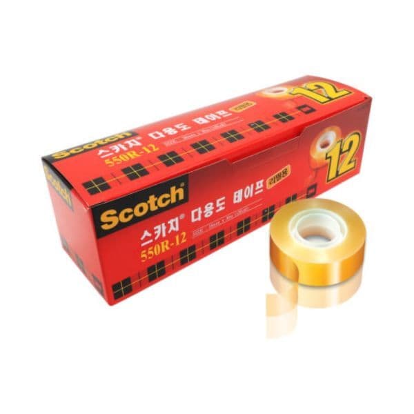 창신오피스 3M 스카치 다용도 테이프 리필 550R 18mmx30m 12개입