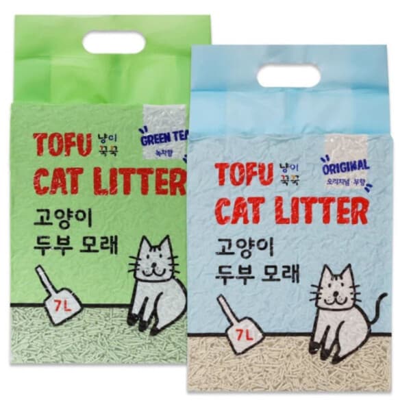 유앤지라이프 냥이꾹꾹 고양이 두부모래 2.8kg x 6 오리지날 녹차 - 최저가 33,690원