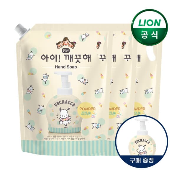 라이온코리아직영몰 아이깨끗해 X포차코 핸드워시 순향 1.8L 3개