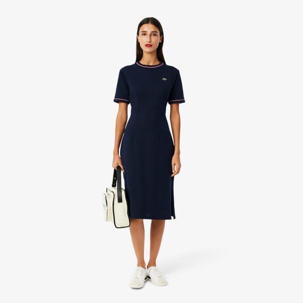 lacoste 라코스테 여성 에센셜 핏앤플레어 티셔츠 드레스 EF9988-55G