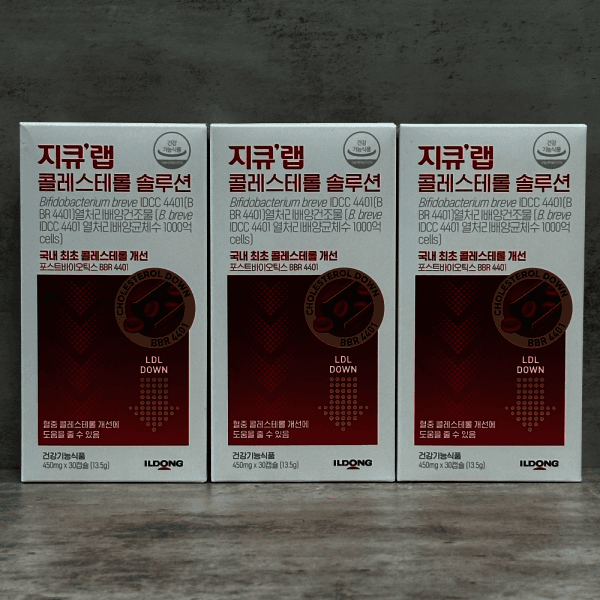 앤코마켓 일동제약 지큐랩 콜레스테롤 솔루션 30캡슐 x 3개
