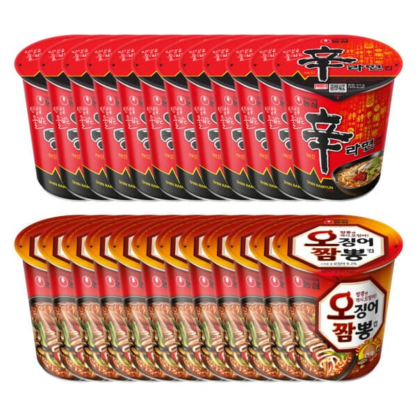 농심-스타배송 농심 컵라면 신라면 12개 + 오징어짬뽕 12개 - 최저가 28,500원
