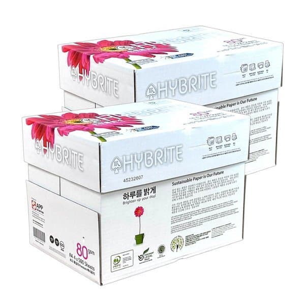 신세계몰 친환경 하이브라이트 A4 복사용지 80g 2BOX 4000매 - 최저가 39,010원