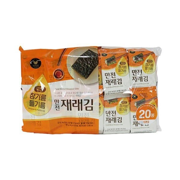 이마트몰쓱배송 국산 참기름 들기름 만전재래김 4gx20봉