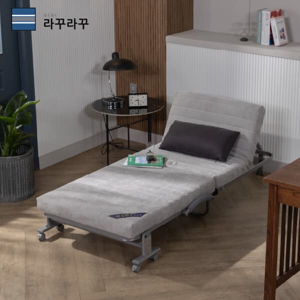 닥터PLUS 라꾸라꾸 프리미엄 싱글 접이식 침대 이동식 등받이 각도조절