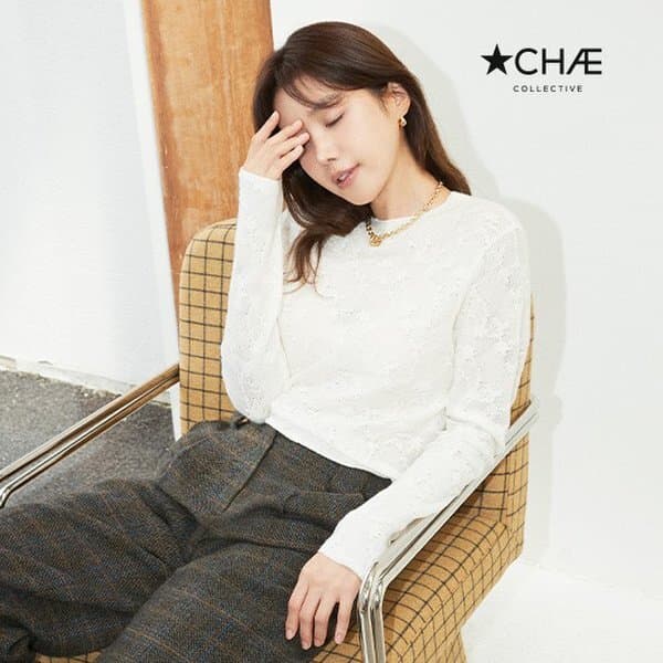 신세계몰 (채컬렉티브) 25FW 메리노울 메탈 레이스 니트
