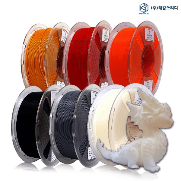 (주)태강쓰리디 고품질 무독성 PLA+ 국산 필라멘트 1kg 1.75mm 3D프린터용 - 최저가 18,000원
