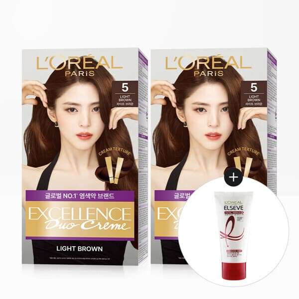현대Hmall 로레알파리 엑셀랑스 듀오크림 염모제 2개+TR5 헤어팩 50ml - 최저가 25,200원