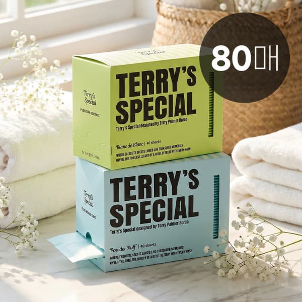 테리파머 고농축 퍼퓸 건조기시트 80매 (40매X2개) - 최저가 24,900원