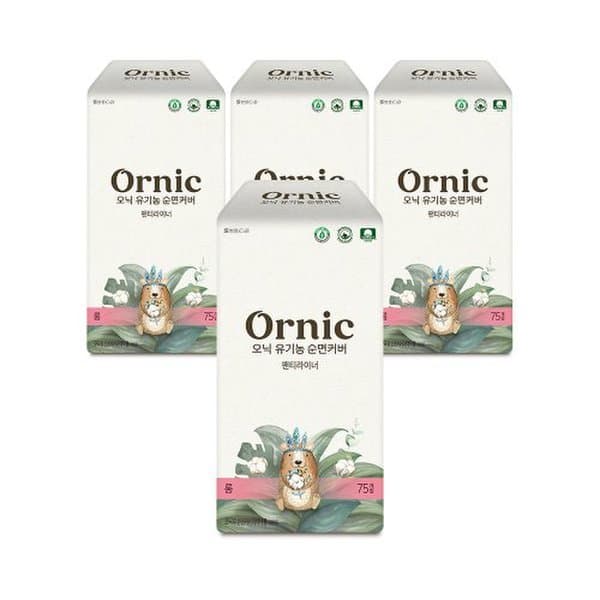 신세계몰 SSG코디S오닉 유기농 순면커버 프리미엄 팬티라이너(롱) 75p x 4팩 (총 300매)